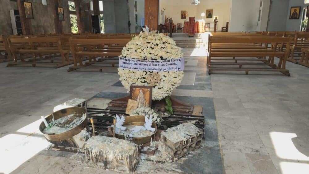 Memoriale delle vittime nella chiesa di Mar Elias, Damasco